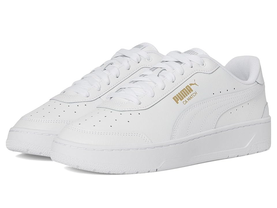 PUMA CA Match Sneakers Men's Snow Shoes Puma White/Puma White : 9.5 D - Medium, Leather | Zappos