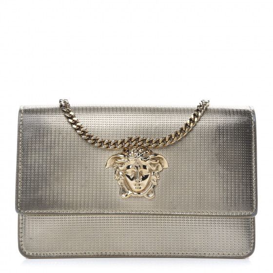 VERSACE

Patent Embossed Medusa Evening Clutch Bag Gold | Fashionphile