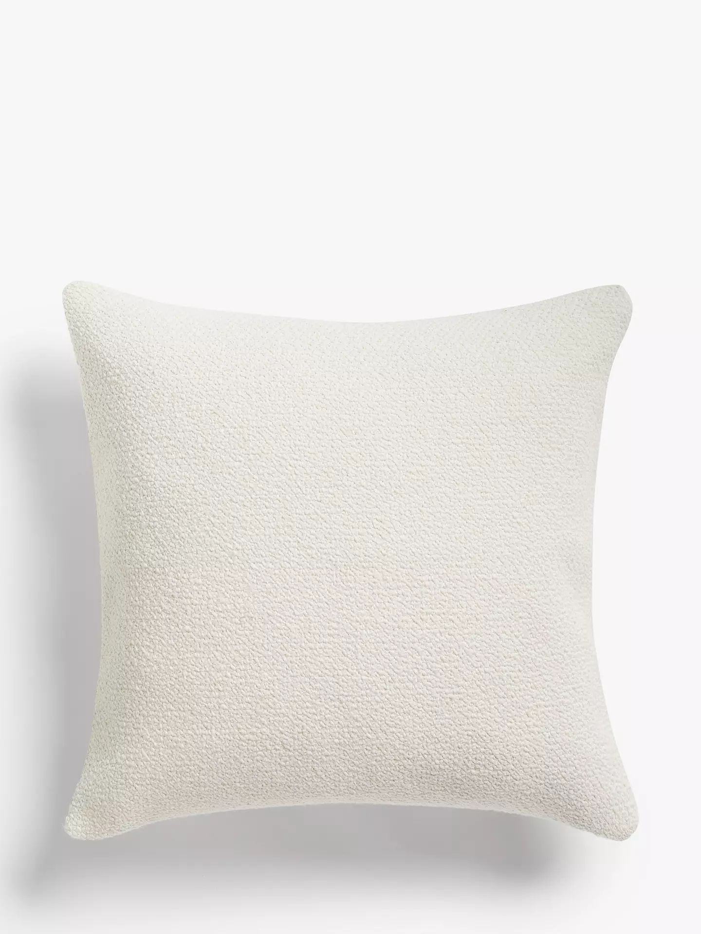 John Lewis & Partners Wool Blend Boucle Cushion, Marshmallow | John Lewis (UK)