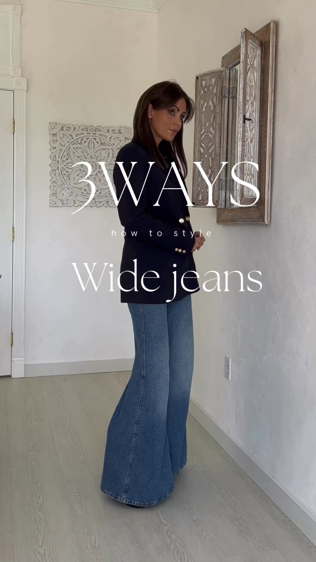 How to style ultra trendy wide jeans smart casual way.

#LTKstyletip #LTKFind #LTKworkwear