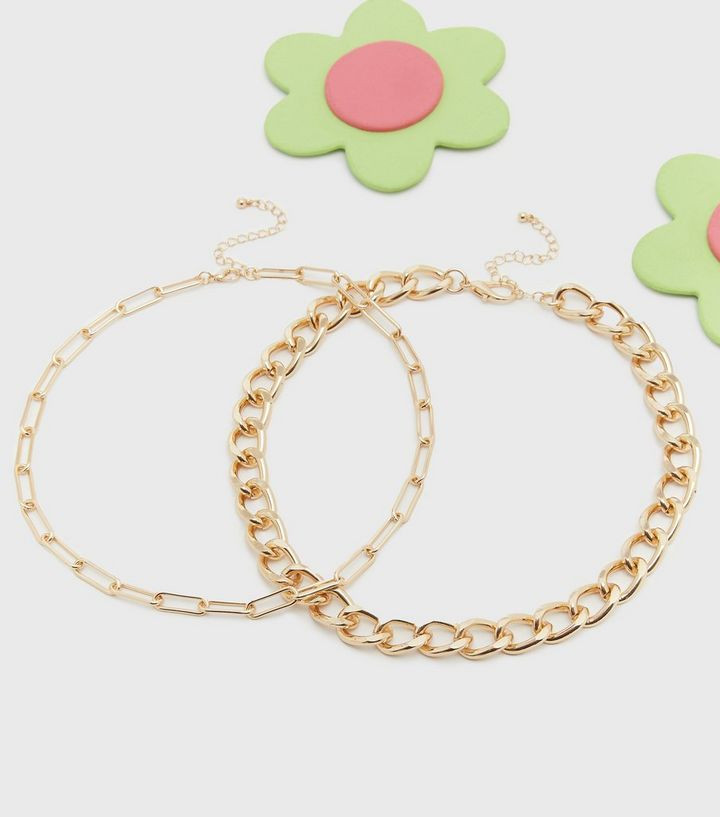 As Good as Gold Chain Layered Necklace
						
						Add to Saved Items
						Remove from Saved It... | New Look (UK)