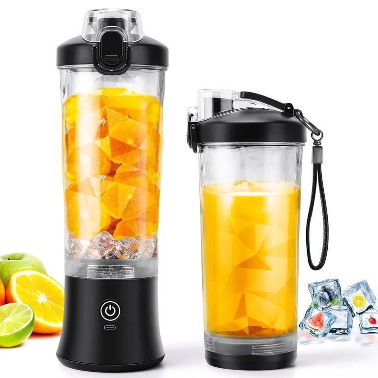 TINANA Portable Blender for Smoothies, 20oz Small Personal Blender with Travel Lid, USB Rechargea... | Walmart (US)