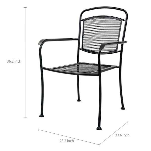 Woodhill Mesh Steel Dining Chair, Black | At Home