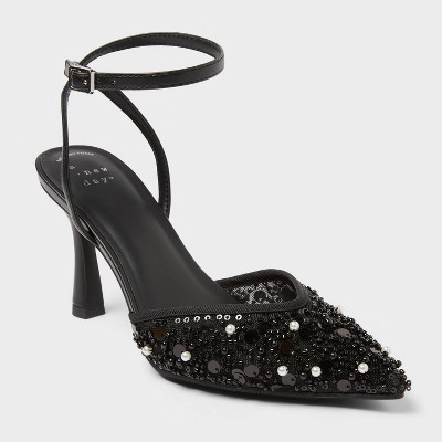 Women’s Ruth Heels with Memory Foam Insole - A New Day™ Black | Target