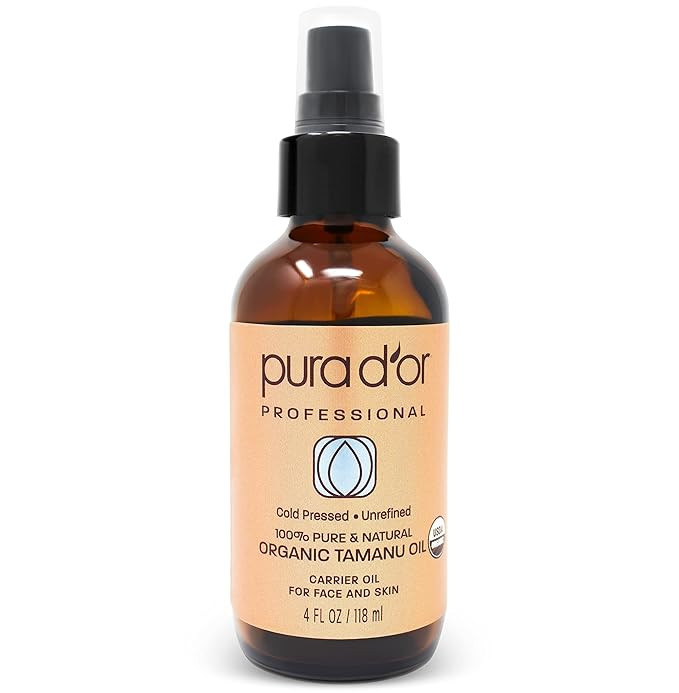 PURA D'OR 4 Oz Organic Tamanu Oil - USDA Certified 100% Pure & Natural Cold Pressed Carrier Oil, ... | Amazon (US)