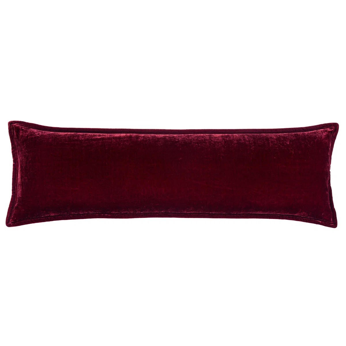 Joss & Main Stella Solid Faux Silk Velvet Romantic Western 14x42 inch Long Lumbar Pillow & Review... | Wayfair North America