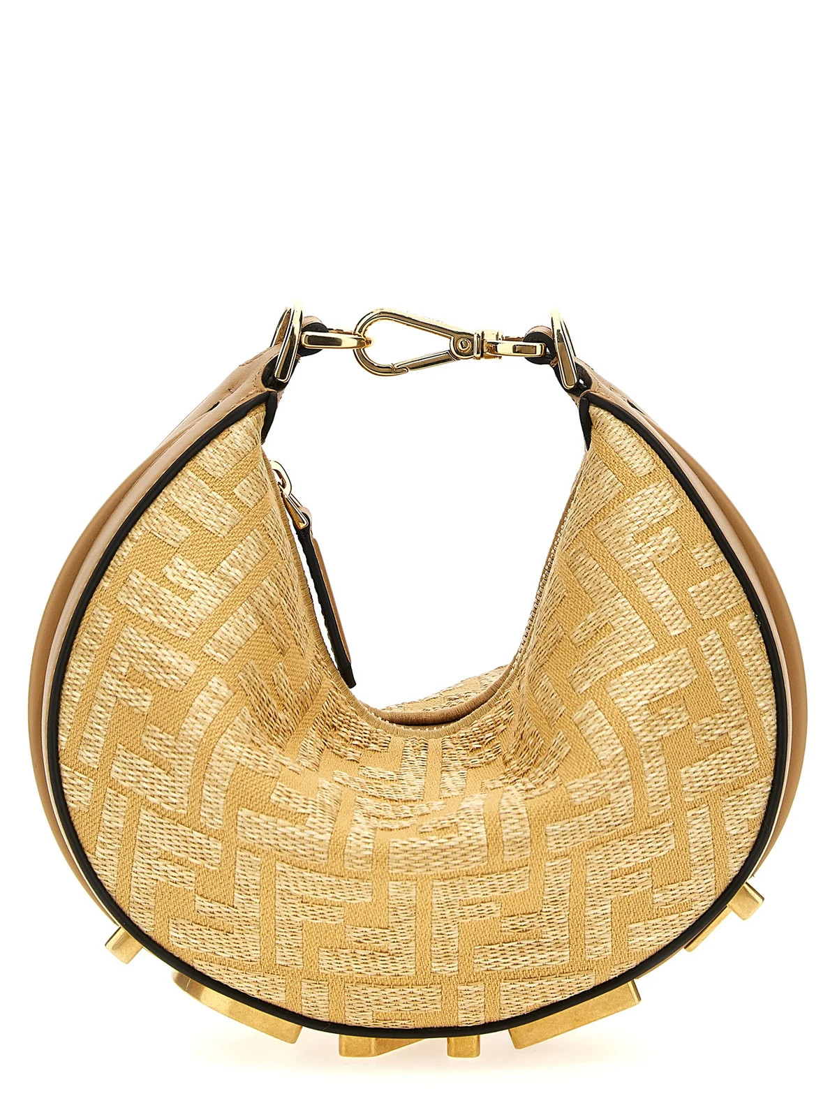 Fendi Fendigraphy Logo Lettering Mini Hobo Bag | Cettire Global