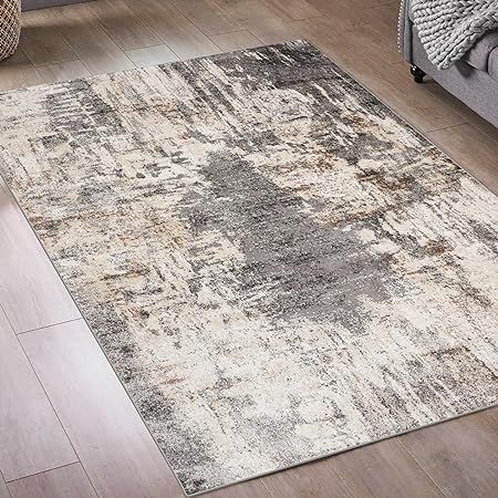 Luxe Weavers Rug 7680 Abstract Persian-Rugs,, Stain Resistant, Machine-Made, Gray / 2' x 7' | Amazon (US)