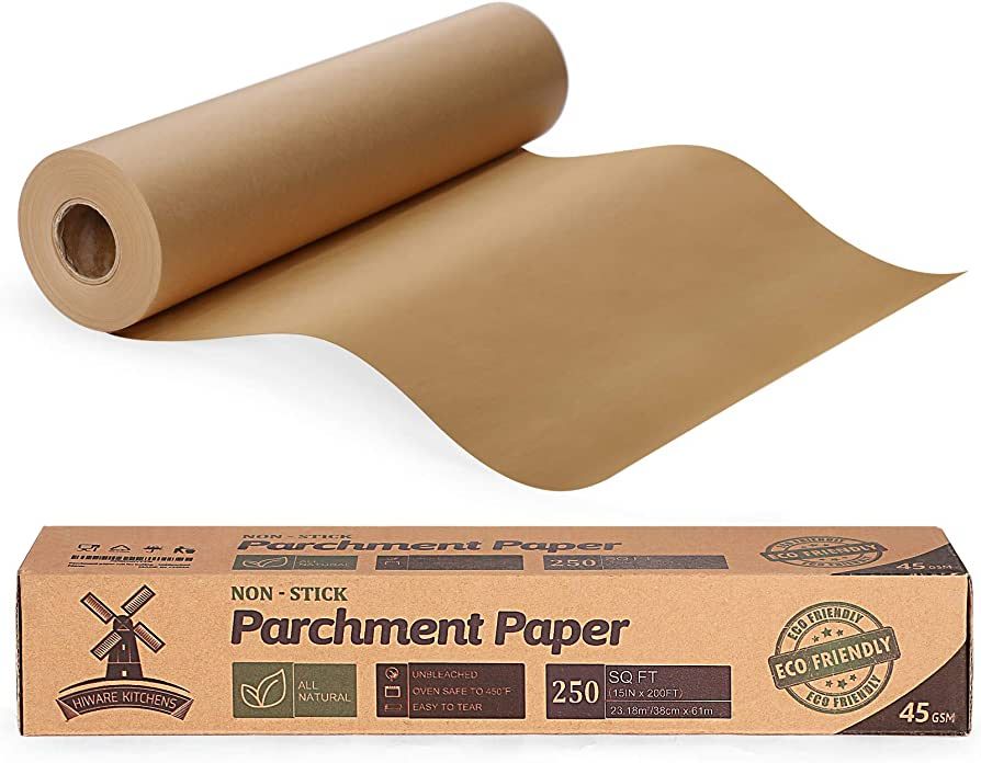 Unbleached Parchment Paper for Baking, 15 in x 200 ft, 250 Sq.Ft, Baking Paper, Non-Stick Parchme... | Amazon (US)