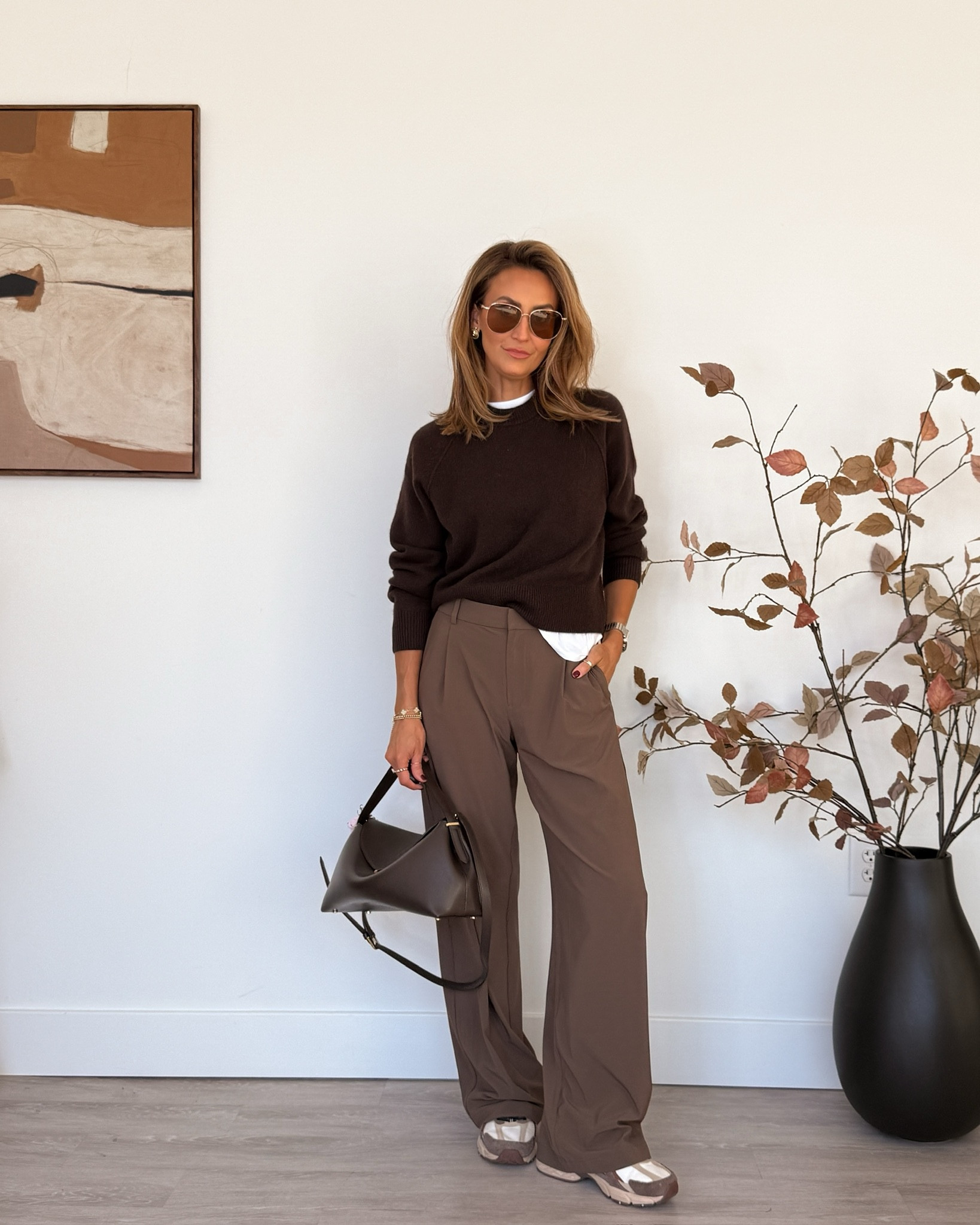 Layering staples I adore! This look feels casual but still elevated. I’m wearing a size small in all pieces. My brown pants are sold out, but the mushroom color is still available, and I also linked the newer version (Villa Pant)!

#LTKSeasonal #LTKootd #LTKOver40
