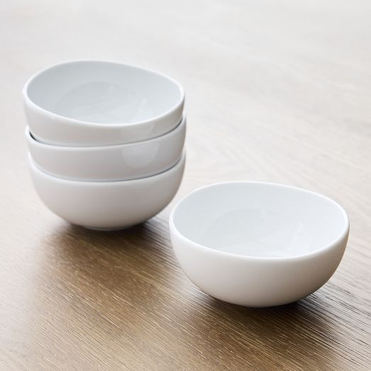 Organic Porcelain Dip Bowls (Set of 4) | West Elm (US)
