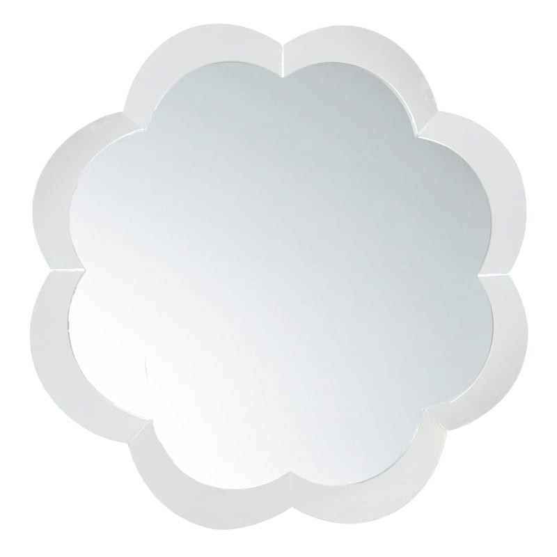 Grace Mitchell Scalloped Edge Glass Wall Mirror, 32" | At Home