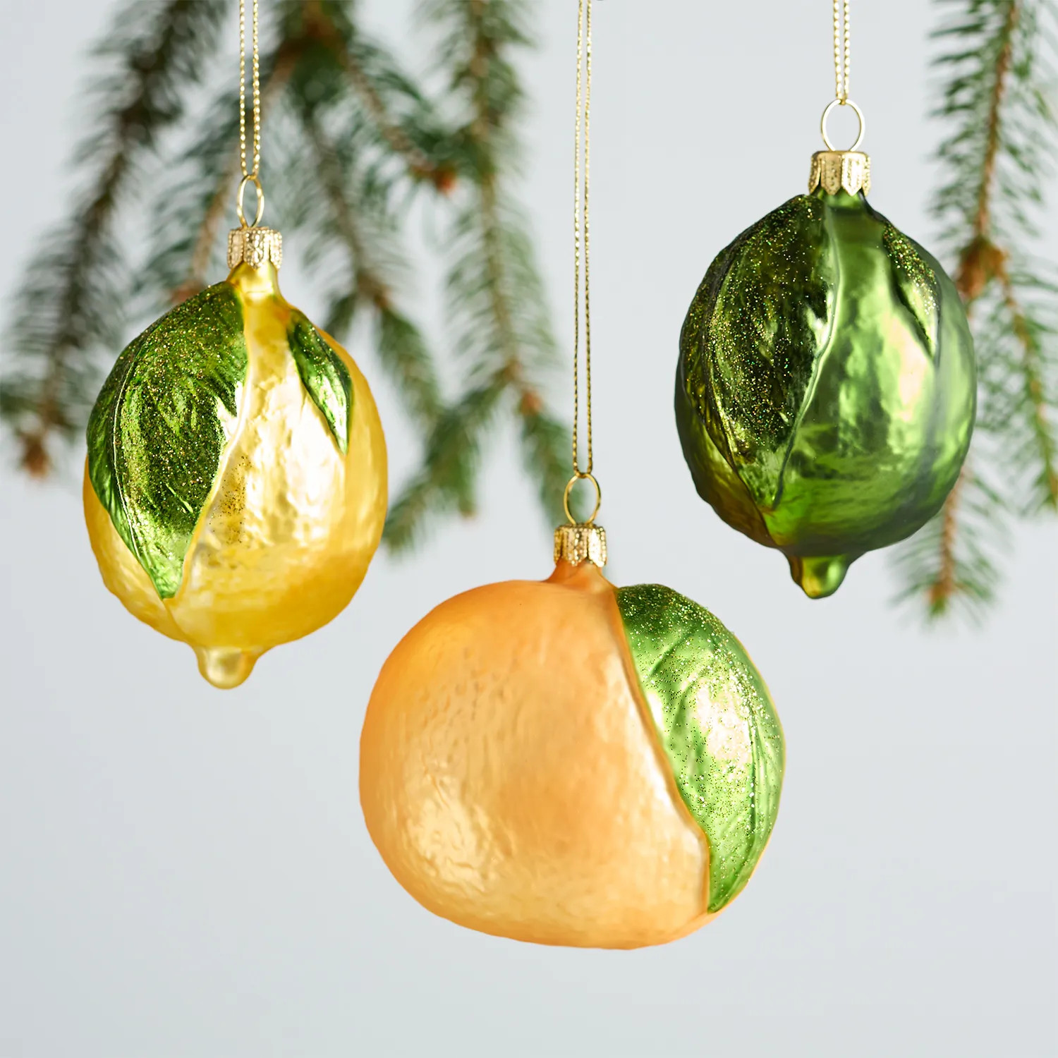 Sur La Table Citrus Glass Ornaments, Set of 3 | Sur La Table