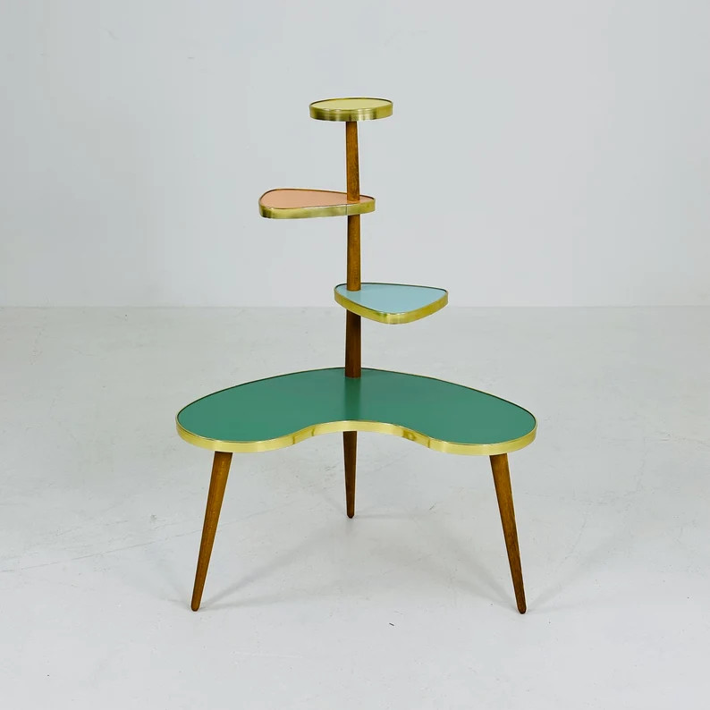 BIG German Plant Stand, Colorful Vintage Mid-century Minimalist Indoor Plant Stand Side Table Ret... | Etsy (US)