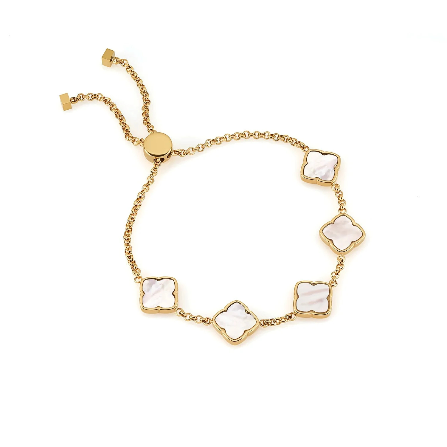 Multi Pearl Clover Bracelet (Gold) | Abbott Lyon