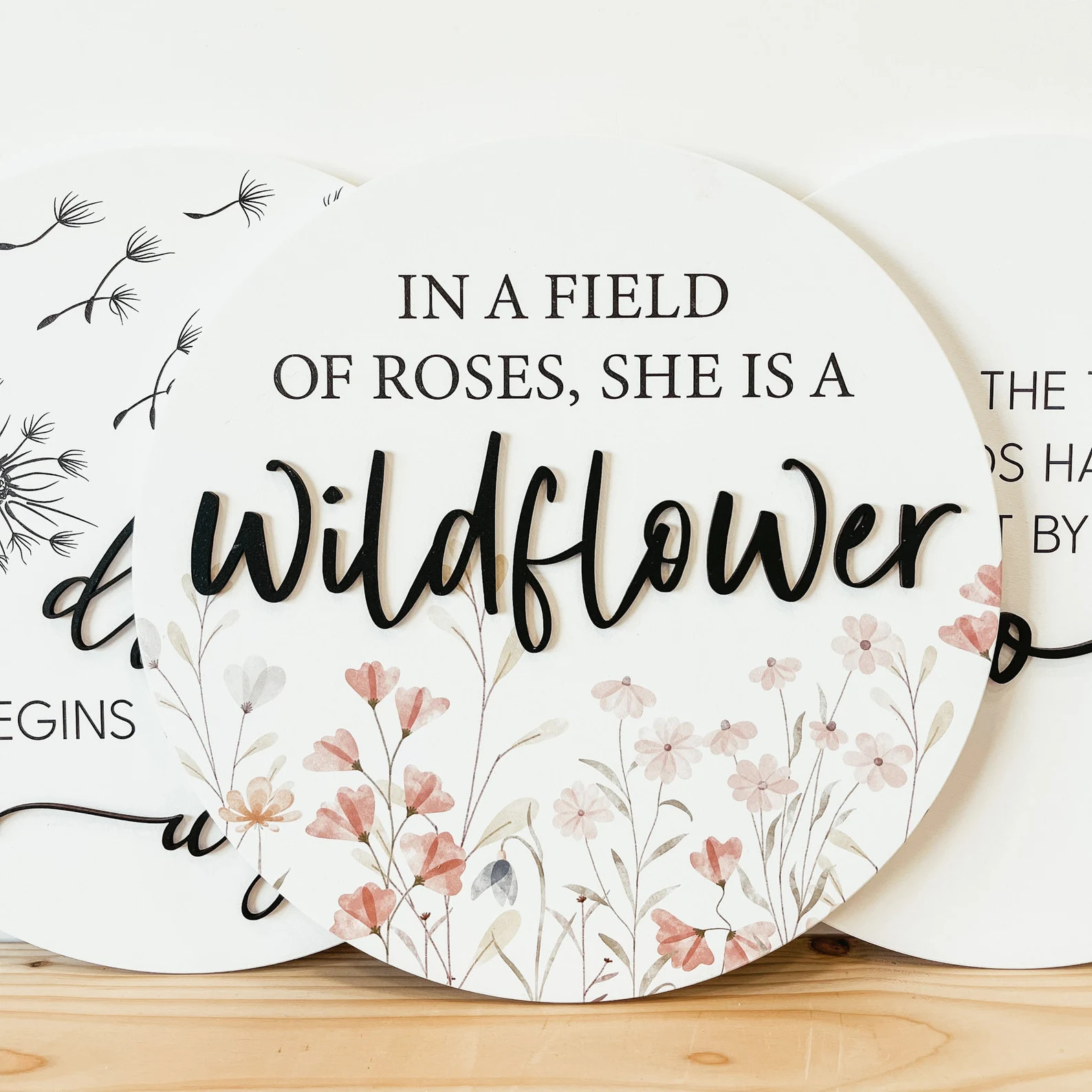She Is a Wildflower 3D Sign, Wood Sign, 3D Nursery Sign, Girl's Nursery Decor, Playroom Sign, Boo... | Etsy (US)