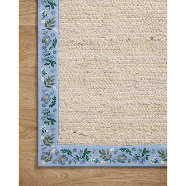 Rifle Paper Co. x Loloi Costa COS-01 Wildwood Ivory / Periwinkle Rug | Wayfair North America