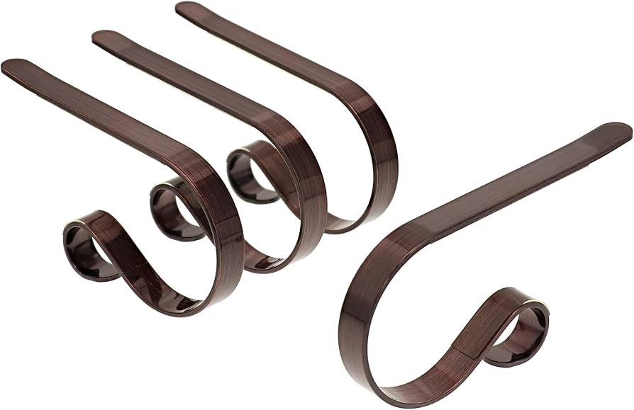 Haute Decor The Original MantleClip® - 4 Pack (Oil-Rubbed Bronze) - Hang Christmas Stockings Saf... | Amazon (US)