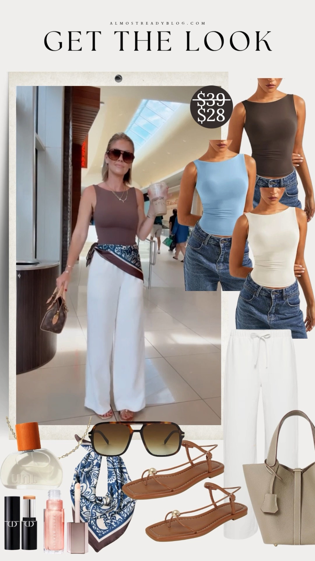 XS Amazon top / XS Aritiza pants (linked the Amazon dupes!)

white wide leg pants, sleeveless bodysuit, flowy pants outfit, chic airport outfit, elevated casual style, old money outfit, neutral summer fashion, effortless chic look, travel day outfit, classy summer outfit, resort wear style, white pants outfit

#LTKootd #LTKOver40
