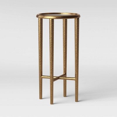 Alexandria Round Forged Brass Drink Table with Glass Top - Threshold™ | Target
