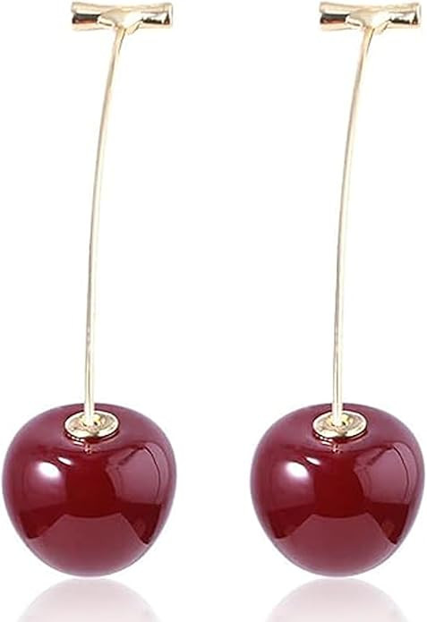 Cherry Earrings for Women Funny Cherry Dangle Drop Earrings Hypoallergenic Fruit Earrings Cherry ... | Amazon (US)