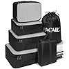 BAGAIL 8 Set Packing Cubes Luggage Packing Organizers for Travel Accessories-Cream | Amazon (US)
