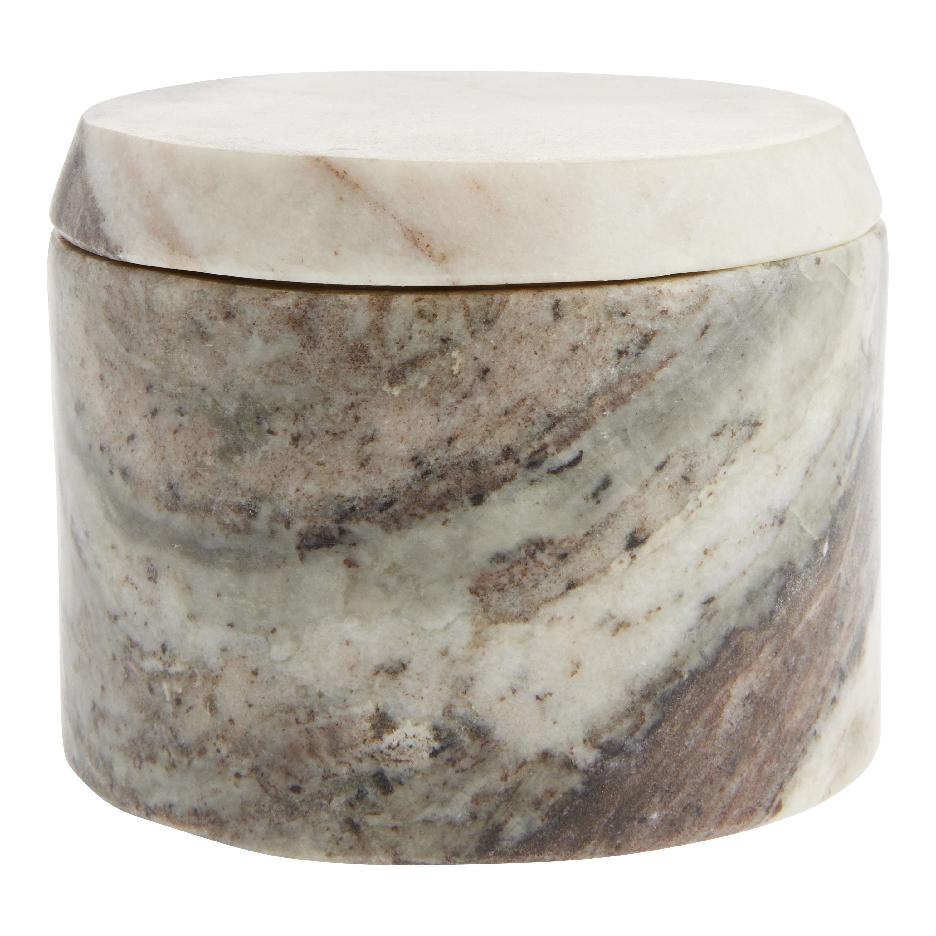 Toronto Brown Marble Canister With Lid | World Market