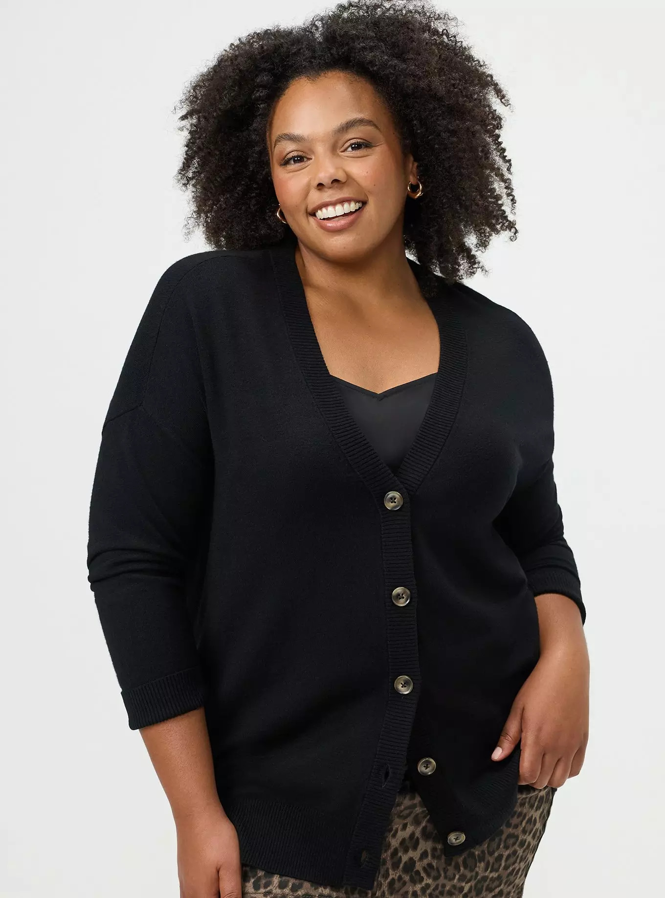 Everyday Soft Drop Shoulder V-Neck Cardigan | Torrid (US & Canada)