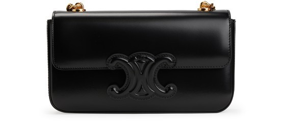 Chain shoulder bag cuir Triomphe in shiny calfskin | 24S (APAC/EU)