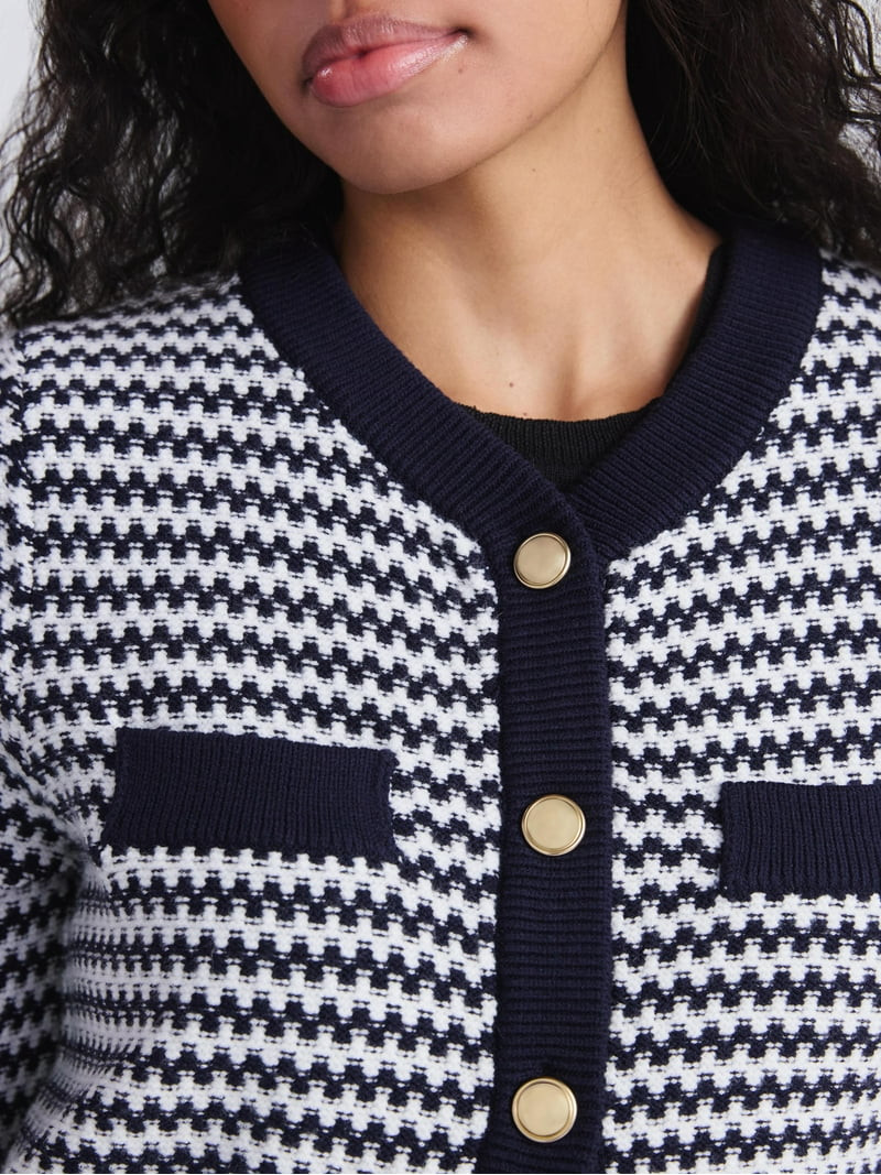 Free Assembly Women's and Women's Plus Textured Cardigan Sweater with Welt Pockets, Lightweight, ... | Walmart (US)