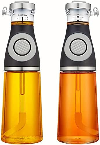 Tenver Olive Oil Dispenser Bottle Set - 2 Pack Oil and Vinegar Cruet for Kitchen - Measuring Oil ... | Amazon (US)