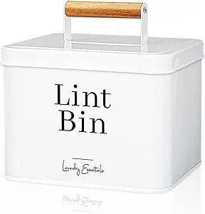 Modern Farmhouse Lint Bin for Laundry Room Decor and Accessories, Metal Lint Bin for Laundry Deco... | Amazon (US)