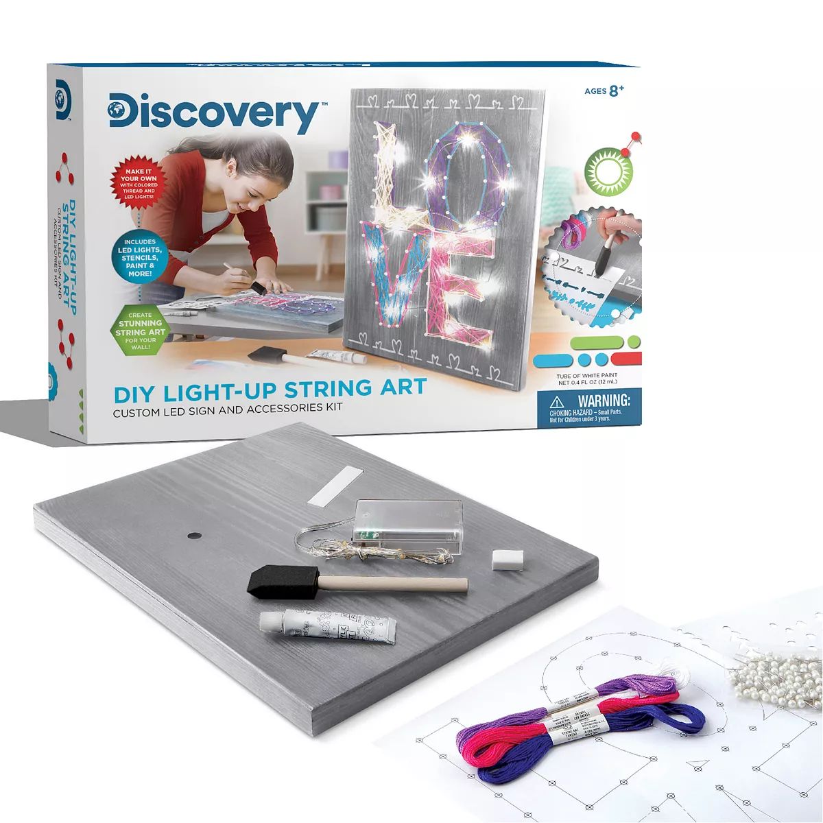 Discovery DIY Light-Up String Art Kit | Kohl's