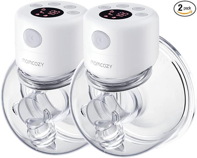 Momcozy Wearable Breast Pump, S12 Double Hands Free Breast Pump, LCD Display, Low Noise & Painles... | Amazon (US)