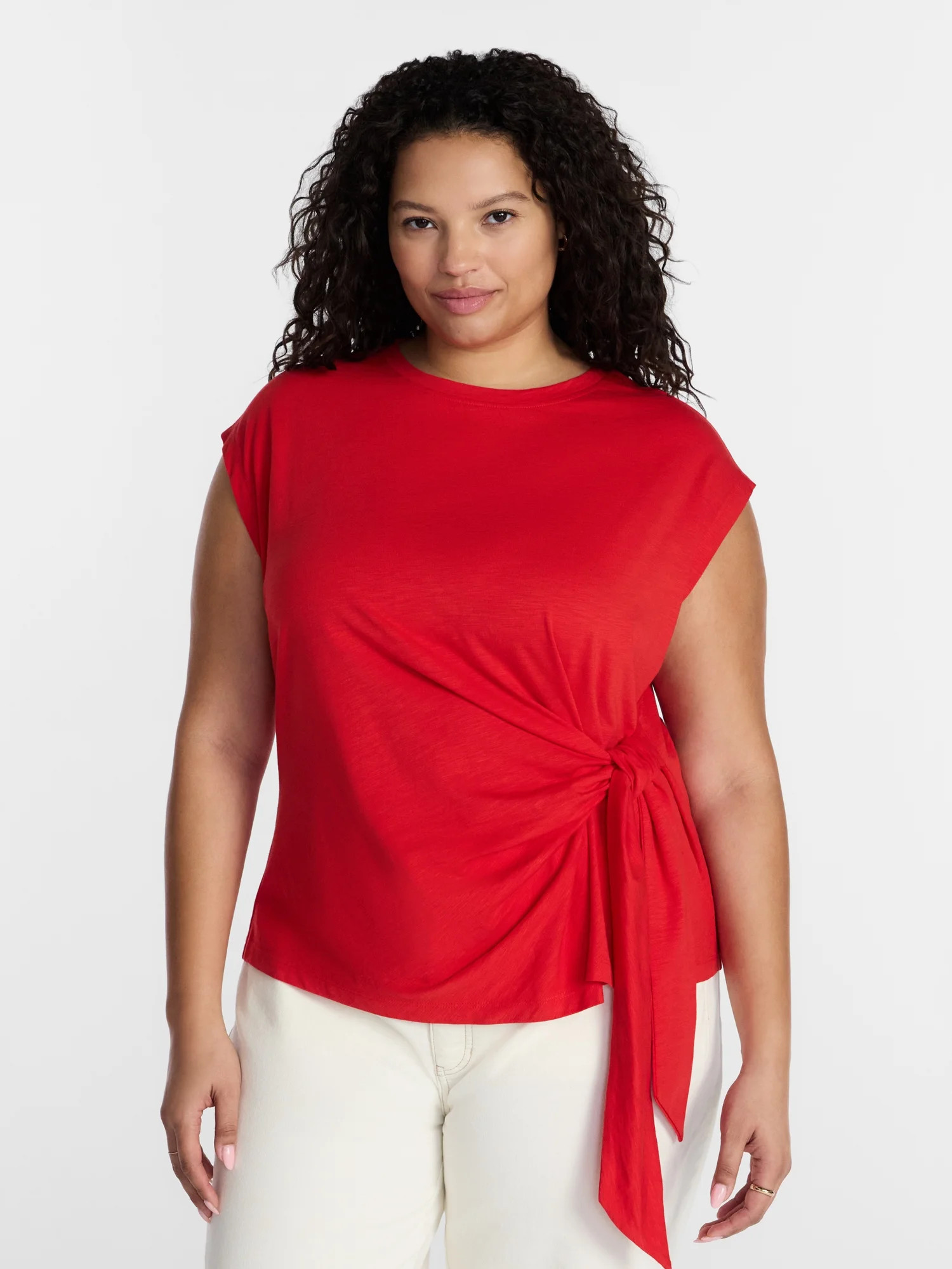 Terra & Sky Women\u2019s Plus Side Tie Dolman Tee, Size 0X-5X - Walmart.com | Walmart (US)