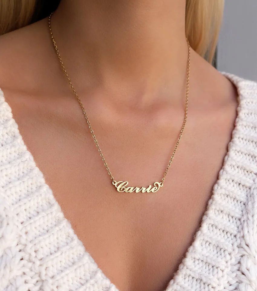 Carrie Name Necklace (Gold) | Abbott Lyon