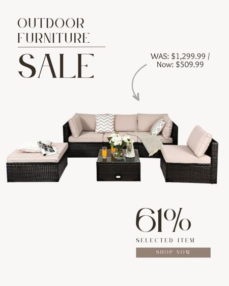 Found a super deal on a 6 piece outdoor sofa sectional at Target. It’s currently on sale over 60%! I love how the sofa is modular and can be arranged in many different ways. Don’t forget to shop for outdoor furniture early before things sell out!



#LTKhome #LTKSeasonal