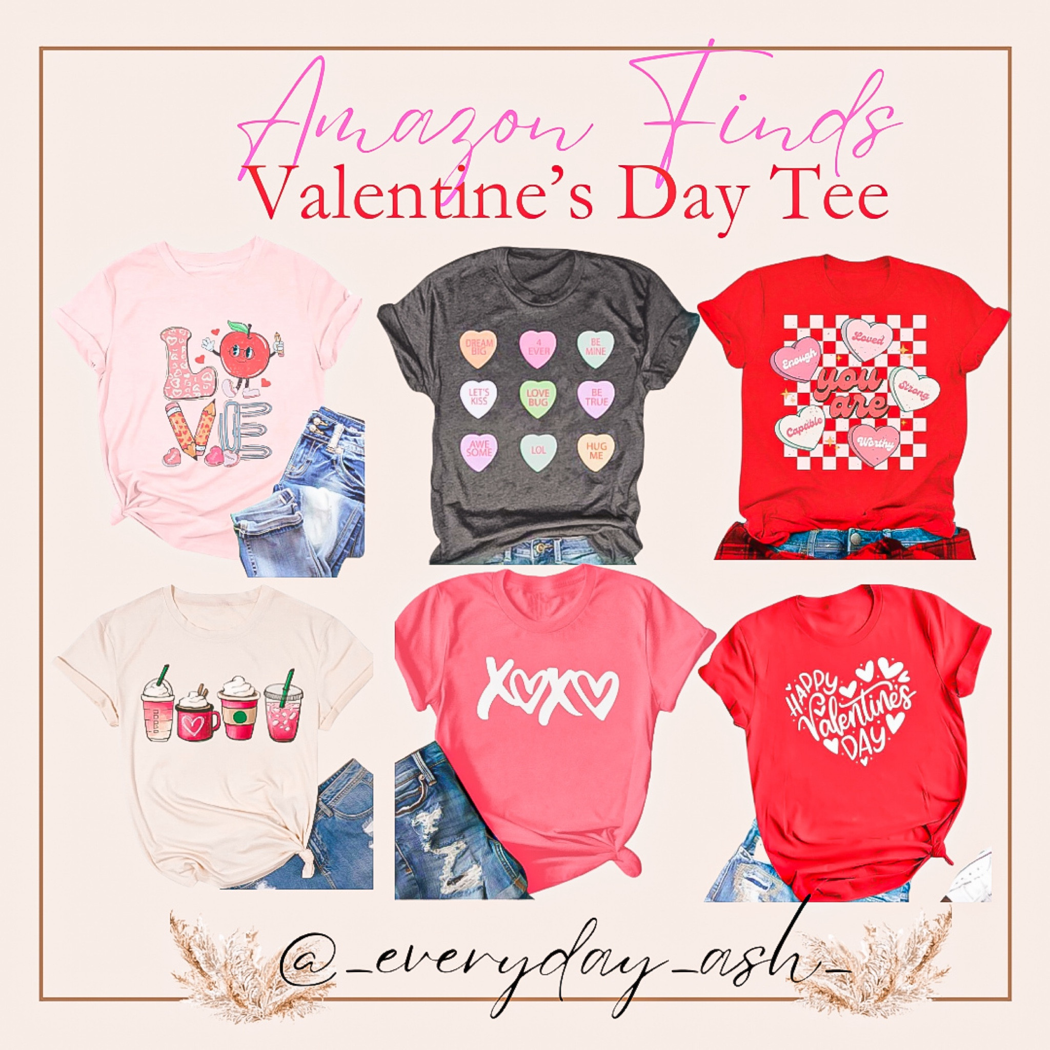 Amazon Valentines Day Tees 💕🎀💘

Graphic tee, Valentine’s Day shirt, Womens shirt, Amazon fashion, Cupid shirt, teacher shirt, red shirt, pink shirt, Valentine’s Day outfit 

#LTKSeasonal #LTKStyleTip #LTKGiftGuide