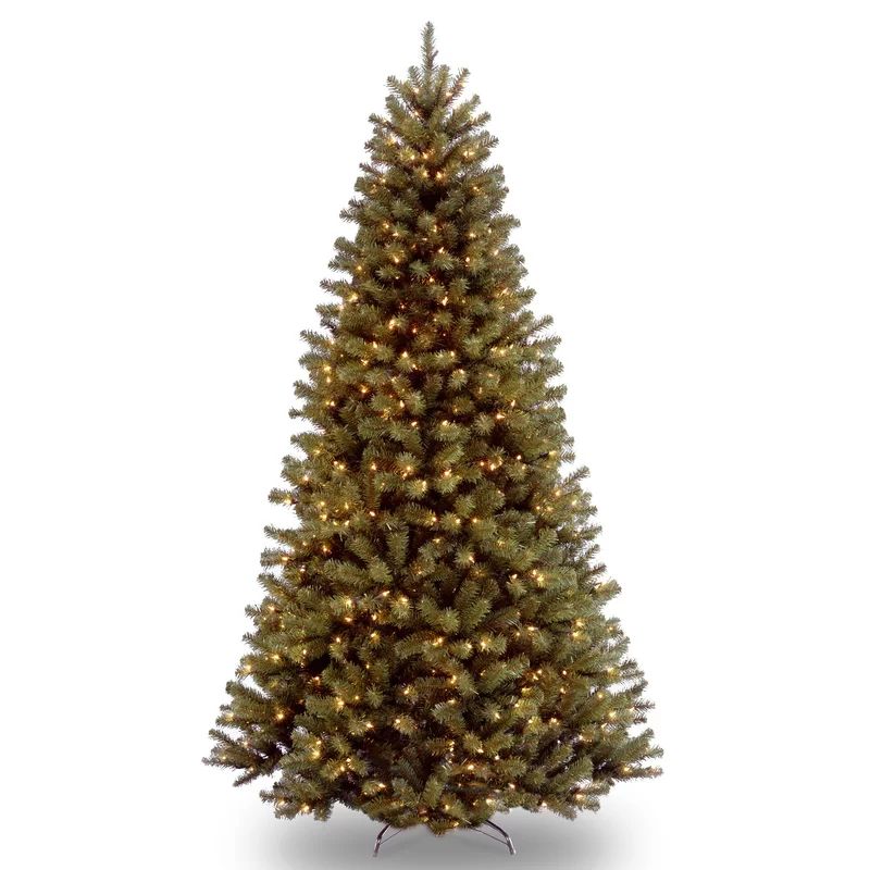 Norwood Fir 10' Green Spruce Artificial Christmas Tree with 1000 Clear/White Lights | Wayfair North America