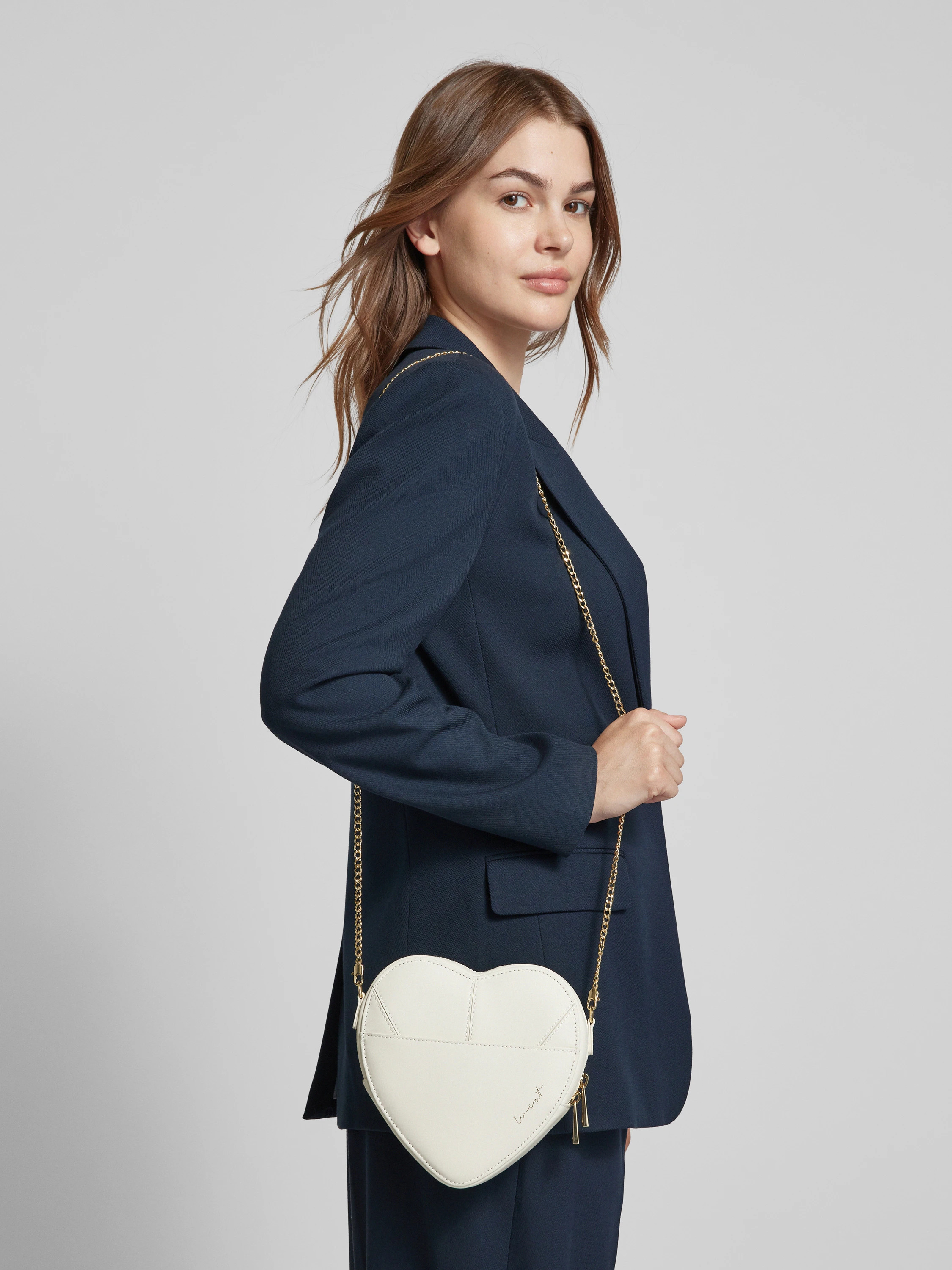 Handtasche mit Label-Print in weiss | Peek & Cloppenburg* Düsseldorf DE