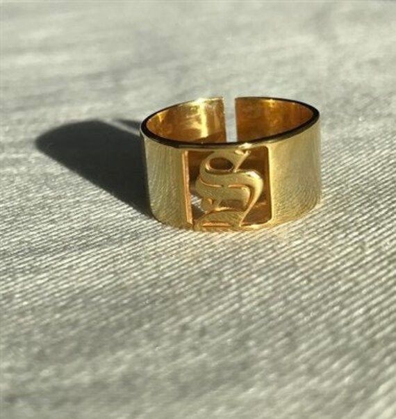 Initial Ring Old English Ring  Gothic Ring  Gothic Letter | Etsy | Etsy (US)
