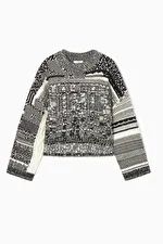FAIR ISLE WOOL AND CASHMERE JUMPER - BLACK / WHITE - COS | COS UK