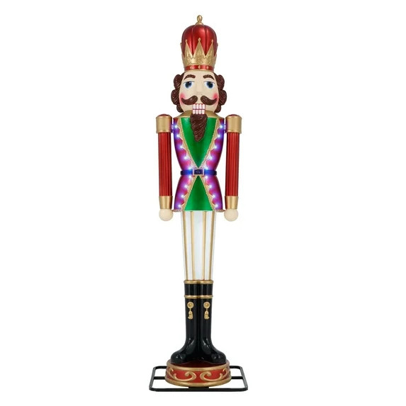 Animated Christmas Nutcracker Blow Mold Decoration, Multicolor, 9', by Holiday Time | Walmart (US)