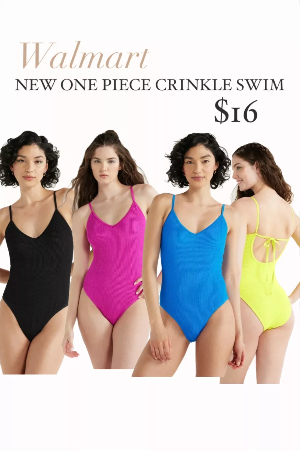 One Pieces, Crinkle Swimwear