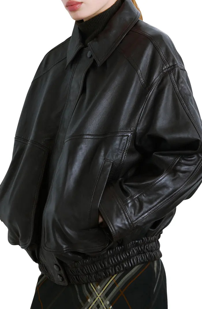 London Oversize Leather Jacket | Nordstrom