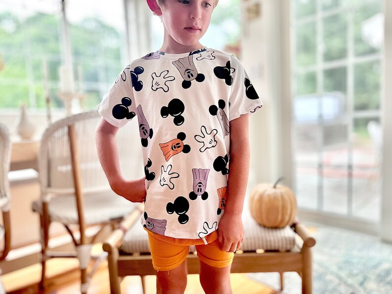 Kids Halloween Disney T-shirt Shorts Set, Not so Scary Mickey T-shirt, Kids Disney Halloween Shor... | Etsy (US)