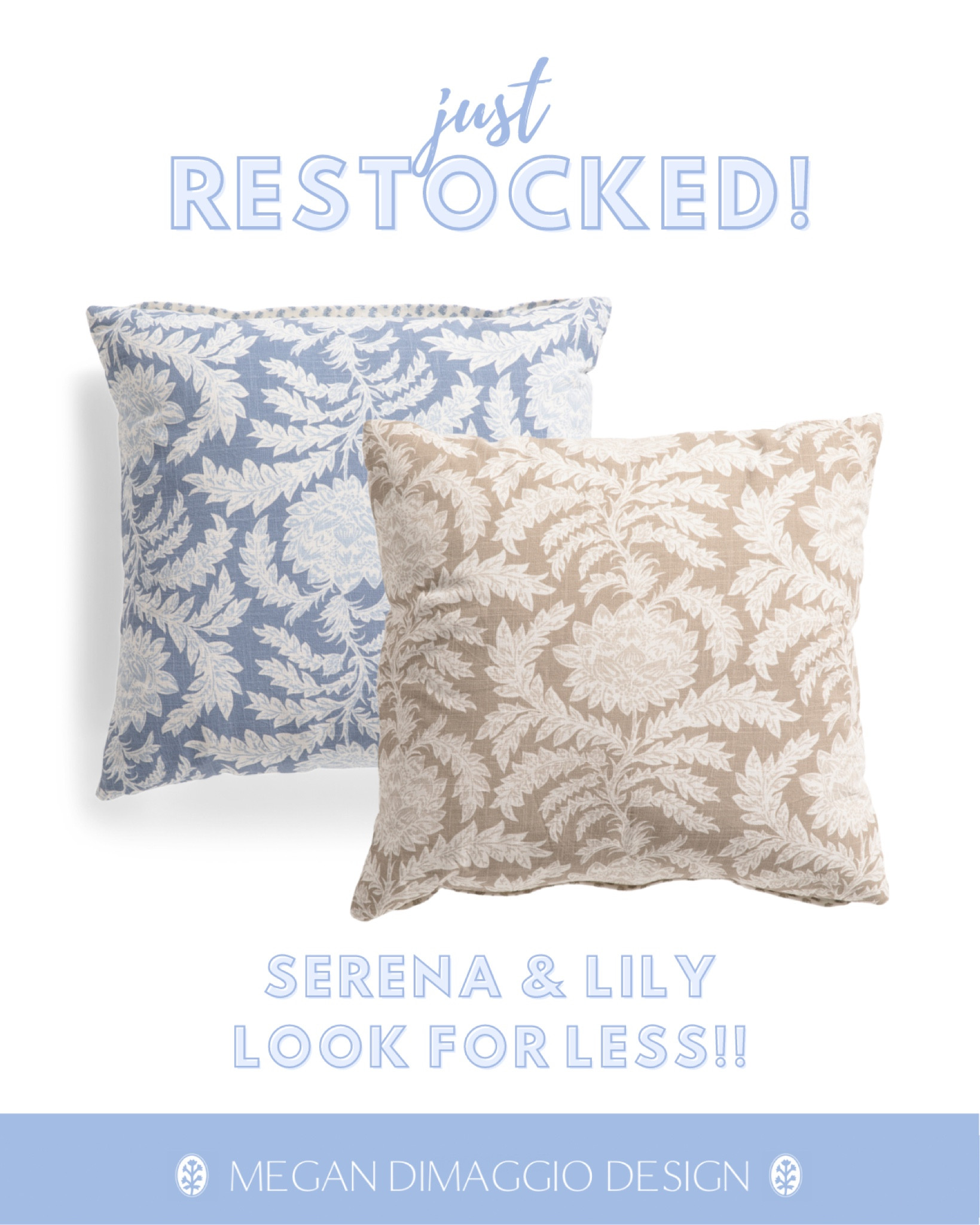 ICYMI!! These beautiful Serena & Lily dupe artichoke throw pillows were restocked online!! 🙌🏻 I have & love the blue! Grab a set of 2 for under $40!!

#LTKSeasonal #LTKHome #LTKFindsUnder50