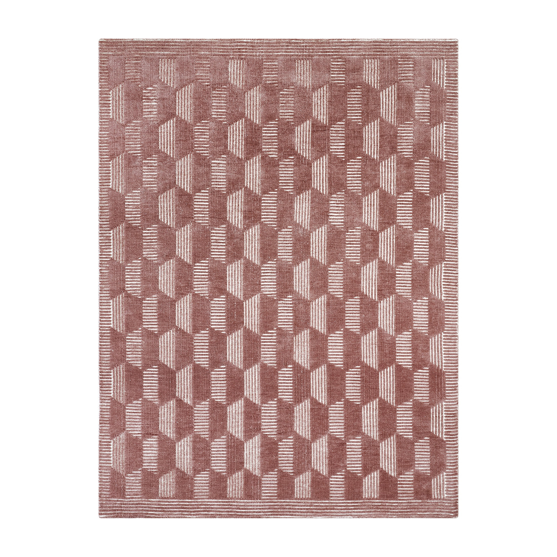 Beautiful Tufted Rose Geometric Stripe Indoor Area Rug by Drew Barrymore, 8' x 10' | Walmart (US)