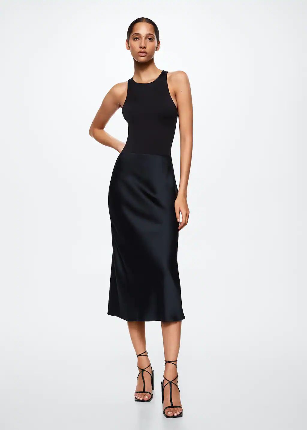 Midi satin skirt -  Women | Mango USA | MANGO (US)