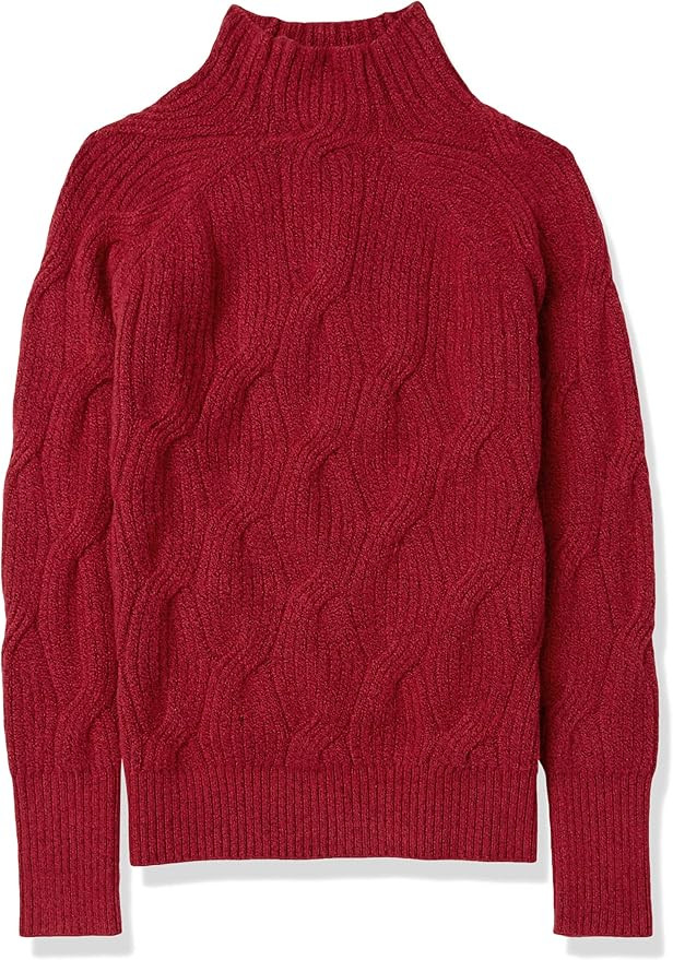 Amazon Essentials Women's Soft Touch Funnel Neck Cable Sweater | Amazon (US)